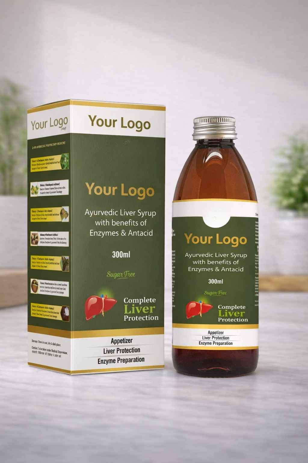 ayurvedic liver syrup with enzyme & antacid