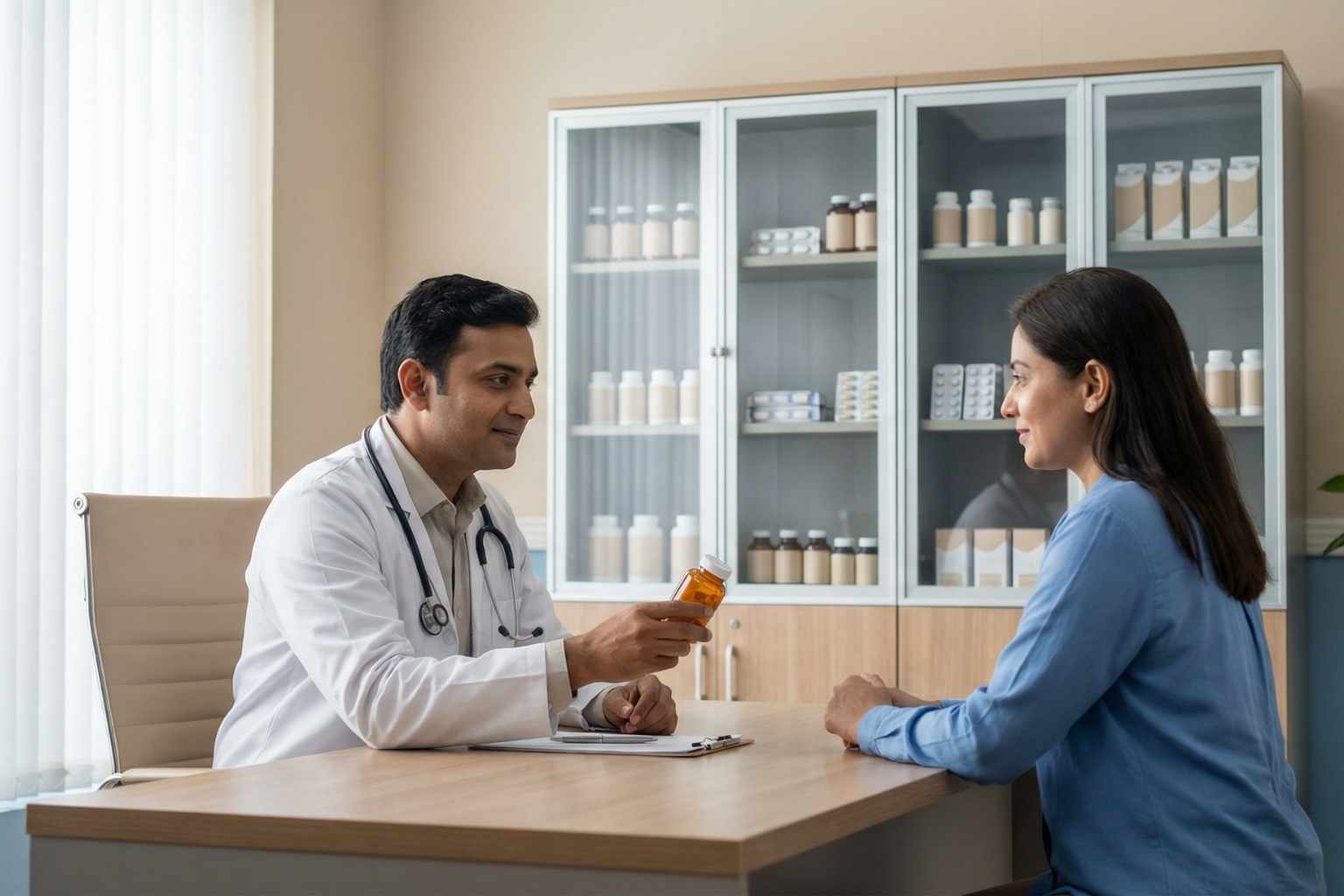 patients consulting doctors