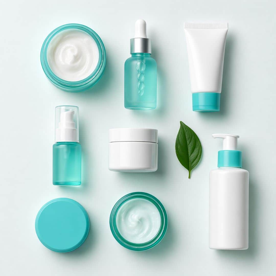 multiple skincare products shown onto the table